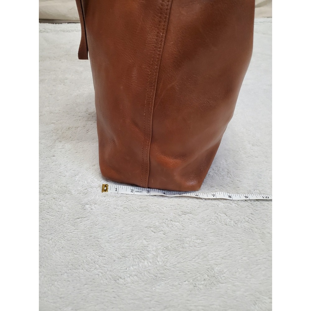 Madewell Tan Leather Large Tote Purse Bag Classic Clean Girl Boho Minimalist - Picture 12 of 14